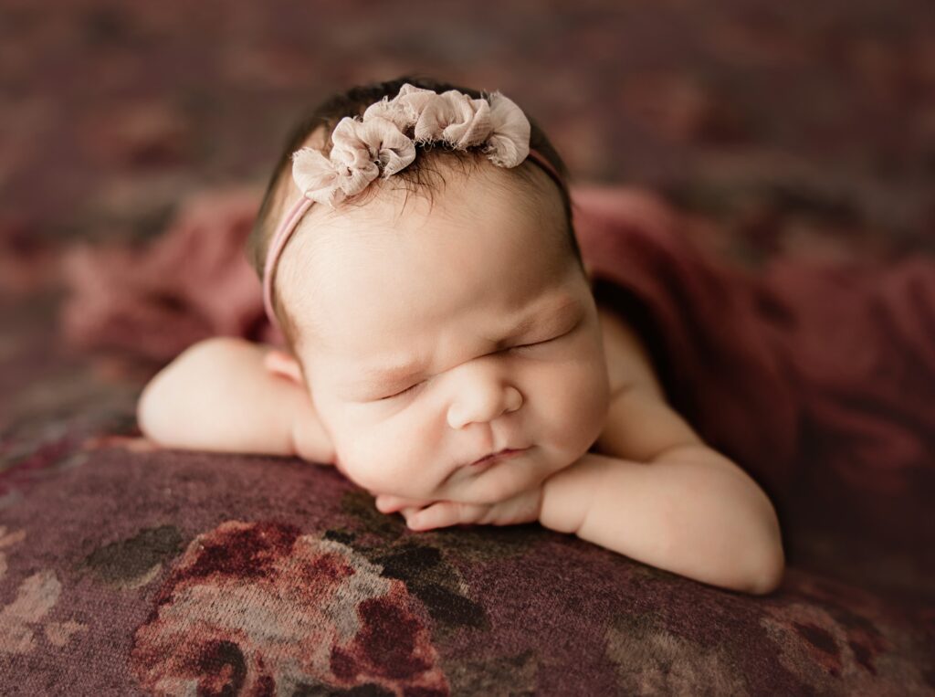 Sacramento Newborn Photo session posed newborn photos 